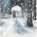 Леди зима Канва с рисунком для вышивки бисером Конек