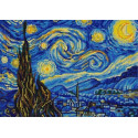 Звездня ночь (Ван Гог) Канва с рисунком для вышивки бисером Конек