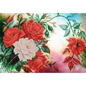  Розы в саду Канва с рисунком для вышивки бисером Конек 9939