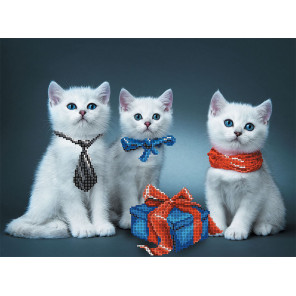  Нарядные котята Набор для вышивания бисером Матренин Посад 0166+Б