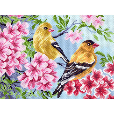  Птицы в саду Набор для вышивания бисером Матренин Посад 0011+БН
