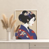 Стильная японская гейша Портрет Девушка Женщина Люди Лицо Япония Арт Стильная Раскраска картина по номерам на холсте