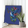 Колибри с цветком Птицы Для детей Природа Раскраска картина по номерам на холсте
