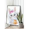 Заяц с морковным соком 75х100 Раскраска картина по номерам на холсте
