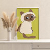 Сиамский котенок Гав Кошки Маленькая Раскраска картина по номерам на холсте