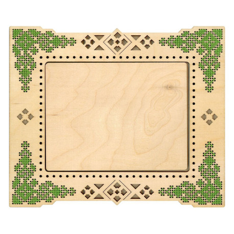  Расписная Рамка деревянная для вышивки О-080