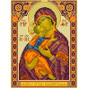  Владимирская Божья Матерь Канва с рисунком для вышивания бисером Матренин Посад 3012Ш