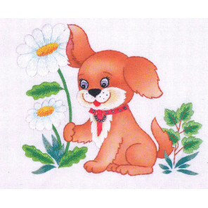  Романтичный щенок Набор для вышивания гладью Матренин Посад 5500+ГЛ