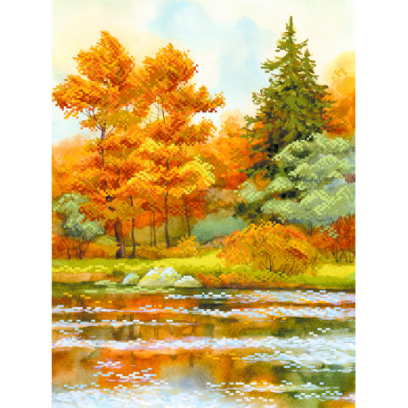  Янтарная осень Канва с рисунком для вышивания бисером Матренин Посад 4155