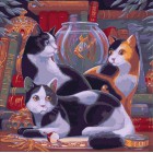 Три умные кошки Раскраска картина по номерам акриловыми красками на холсте Color Kit
