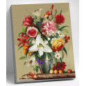  Цветы и фрукты (И. Бузин) Раскраска картина по номерам на холсте Molly KK0846