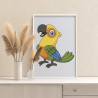 Яркий попугай Птицы Для детей Детские Для мальчиков Для девочек Легкая Маленькая Раскраска картина по номерам на холсте