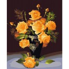 Букет желтых роз Раскраска картина по номерам акриловыми красками на холсте Белоснежка | Картины на холсте по номерам купить