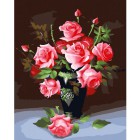 Букет роз Раскраска картина по номерам акриловыми красками на холсте Белоснежка | Картины по номерам купить