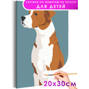 Большой пес Собаки Боксер Раскраска картина по номерам на холсте