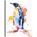 Красочный пингвин Арт Животные Птицы Раскраска картина по номерам на холсте