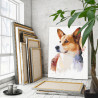 Портрет корги Собака Животные Арт 80х100 Раскраска картина по номерам на холсте
