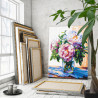 Нежные пионы в вазе Натюрморт Цветы Букет Маме Интерьерная 100х125 Раскраска картина по номерам на холсте