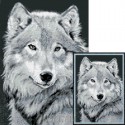 Серый волк Алмазная мозаика вышивка Гранни