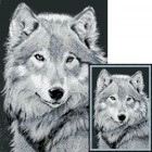 Серый волк Алмазная мозаика вышивка Гранни | Алмазная мозаика купить
