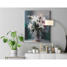 Лилии в прозрачной вазе Цветы Букет Натюрморт Маме Интерьерная 100х125 Раскраска картина по номерам на холсте