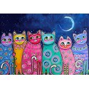 Разноцветные коты Алмазная мозаика вышивка Гранни