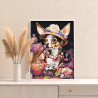 Натюрморт с чихуахуа цветами и фруктами Животные Собаки Вино Интерьерная Раскраска картина по номерам на холсте