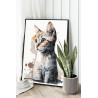 Котенок с большими глазами Животные Кошки Коты Арт Раскраска картина по номерам на холсте