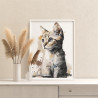 Котенок с большими глазами Животные Кошки Коты Арт Раскраска картина по номерам на холсте