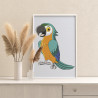 Яркий попугай из Африки Раскраска картина по номерам на холсте