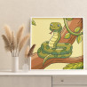 Змея на дереве Животные Раскраска картина по номерам на холсте