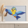 Яркая синяя птица Для детей Детские Для мальчиков Для девочек Легкая Маленькая Раскраска картина по номерам на холсте