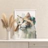 Пушистый зеленоглазый кот Животные Раскраска картина по номерам на холсте