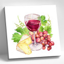  Натюрморт с виноградной лозой Раскраска картина по номерам на холсте Molly KH1166