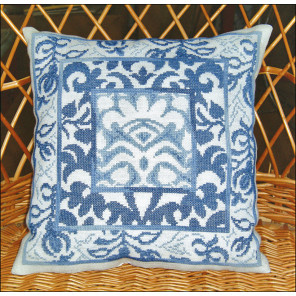  Голубой орнамент Набор для вышивания подушки Haandarbejdets Fremme 20-9913.03