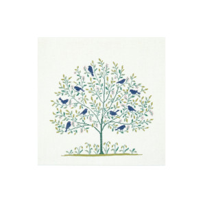  Дерево с синими птицами Набор для вышивания Haandarbejdets Fremme 30-5334