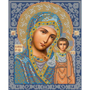  Богородица Казанская (в синем) Набор для частичной вышивки бисером Русская искусница 399