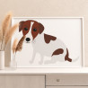 Джек-рассел терьер Собаки Животные Раскраска картина по номерам на холсте