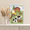 Корова на ферме Животные Раскраска картина по номерам на холсте