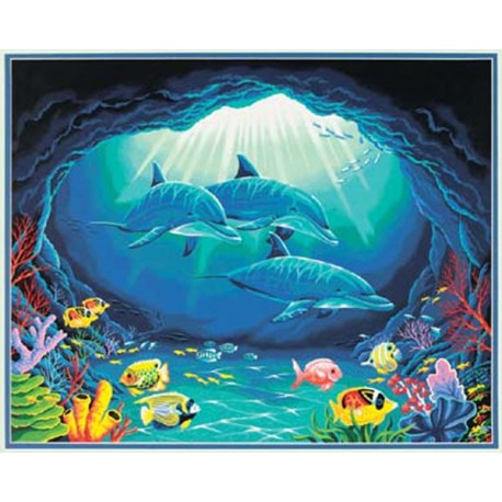 Подводный рай 91302 Раскраска по номерам Dimensions