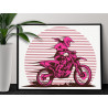 Девушка на кроссовом мотоцикле Мотокросс Женщина Спорт Люди Раскраска картина по номерам на холсте
