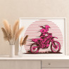 Девушка на кроссовом мотоцикле Мотокросс Женщина Спорт Люди Раскраска картина по номерам на холсте