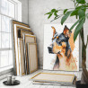 Портрет любимого добермана Собака Животные Арт 80х100 Раскраска картина по номерам на холсте