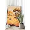 Растения пустыни Пейзаж Природа Африка Маленькая 60х80 Раскраска картина по номерам на холсте