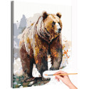 Горный бурый медведь Животные Хищник Раскраска картина по номерам на холсте