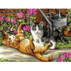 Игры котят Раскраска картина по номерам акриловыми красками на холсте
