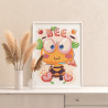 Смешная пчела Коллекция Funny Животные Для детей детские Для мальчиков Для девочек Раскраска картина по номерам на холсте