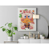 Смешная пчела Коллекция Funny Животные Для детей детские Для мальчиков Для девочек 75х100 Раскраска картина по номерам на холсте