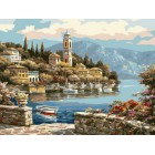 Уютный городок Раскраска картина по номерам акриловыми красками на холсте