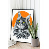 Любимый мейн-кун Кошки Котики Котята Животные Для детей Детская Раскраска картина по номерам на холсте